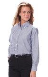 Custom Blue Generation BG6214 Ladies' Long Sleeve Oxford with Stain Release